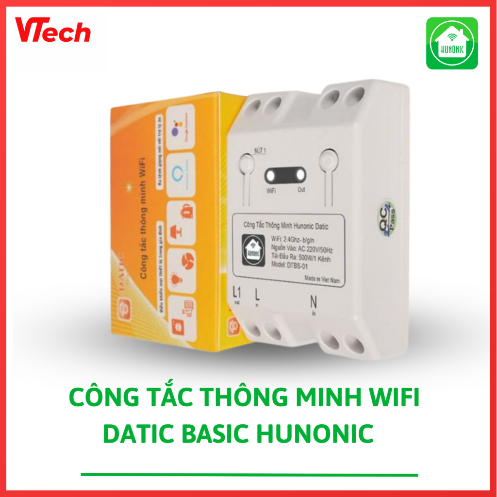 Công Tắc Thông Minh Datic Basic WIFI Honunic - VTECH