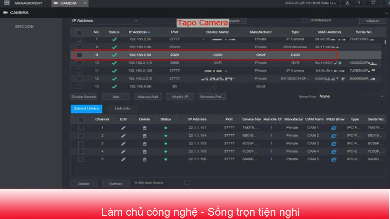 Bước 2 Trên Dahua