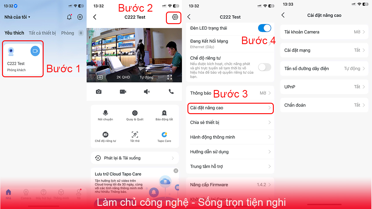 Tạo tài khoản ONVIF trên Tapo